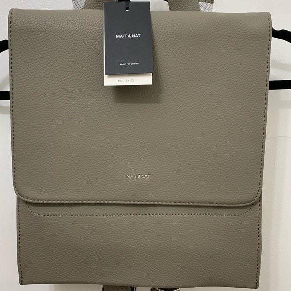 Purity Mavi Vegan Leather Backpack - Color: Mineral - Picture 2 of 15